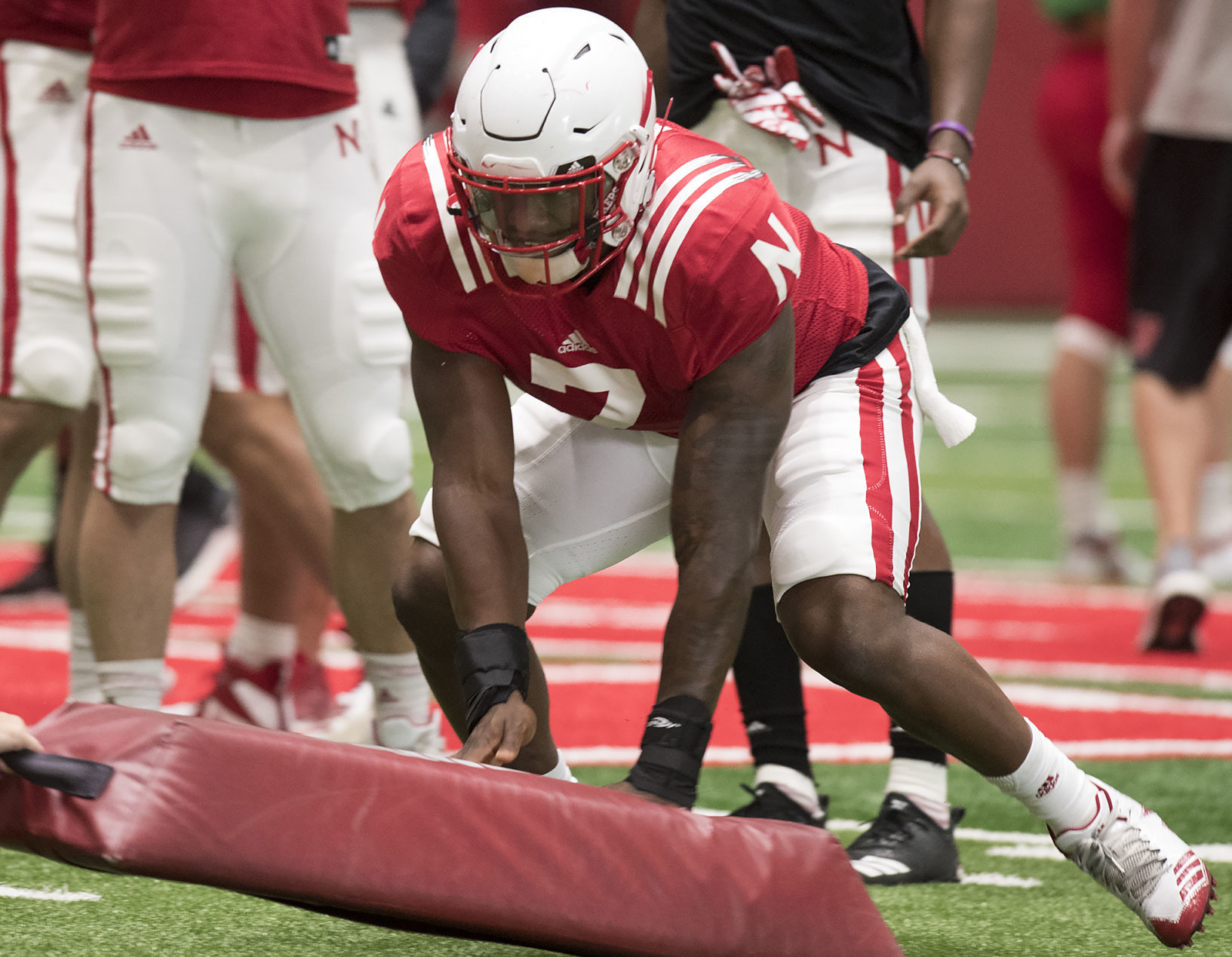 NU football practice, 8.7